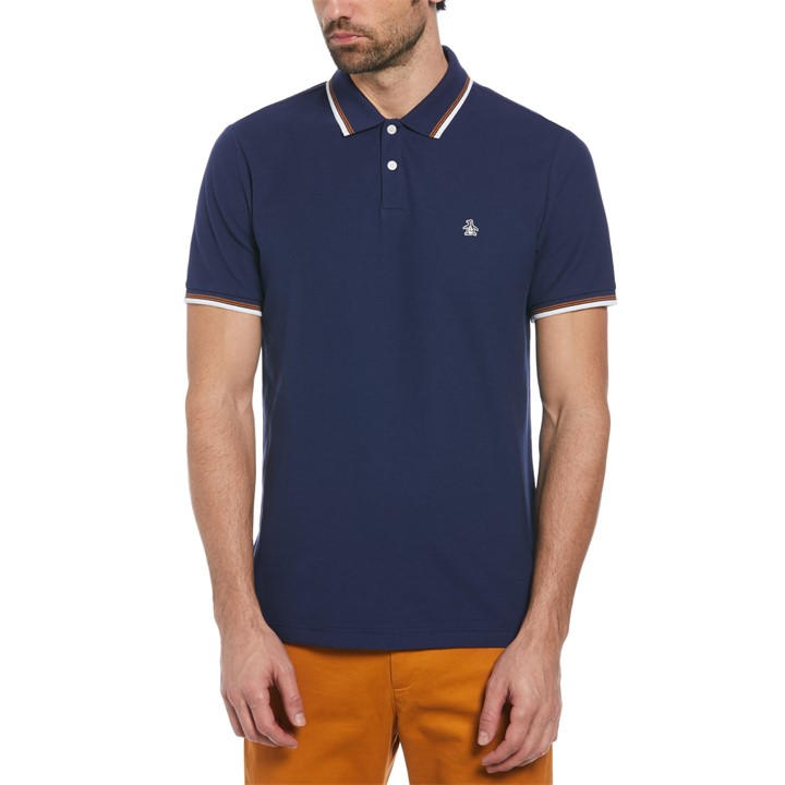 Original Penguin Mens Blue Pete Polo Shirt - Extra Large