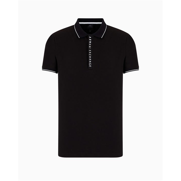 Armani Exchange Men's Black Polo Medium