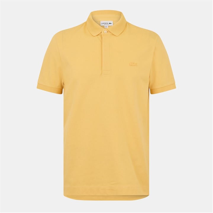 Lacoste Paris Stretch Pique Polo Shirt In Orange