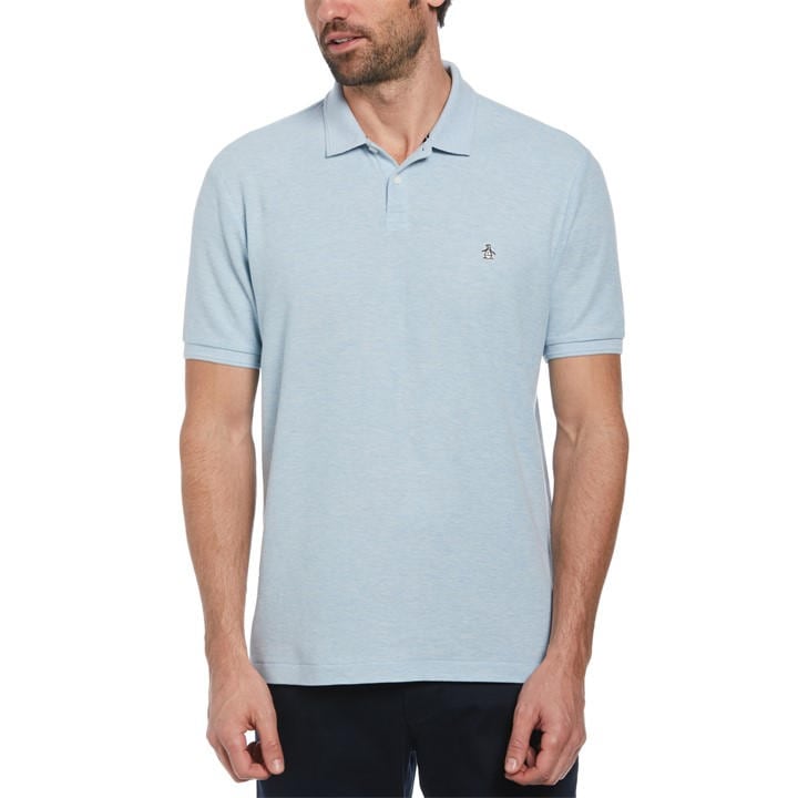 Original Penguin Mens Blue Daddy Polo Shirt - Small