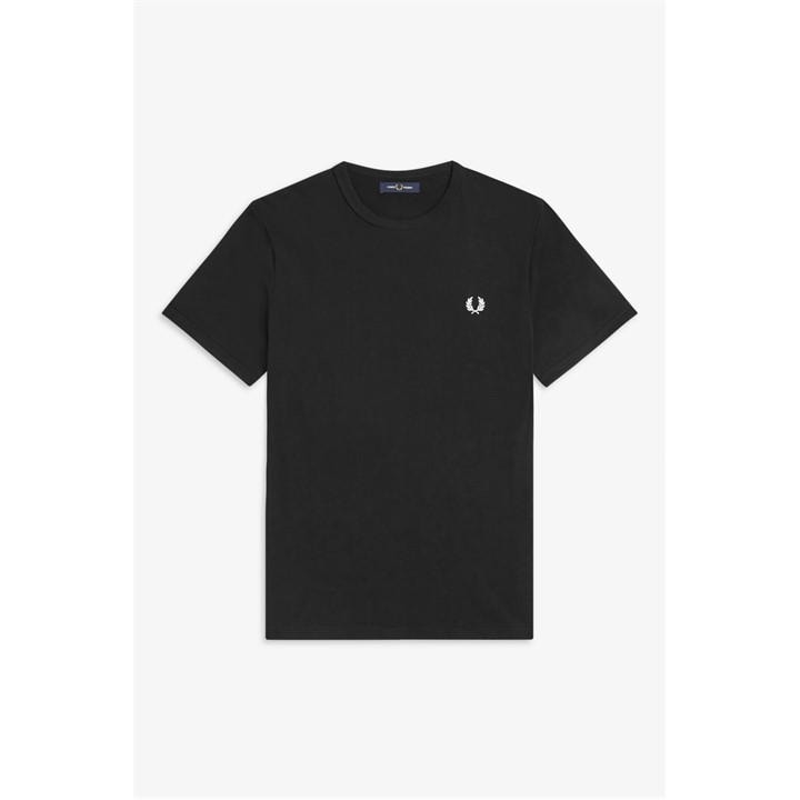 Fred Perry Ringer T-shirt In Black