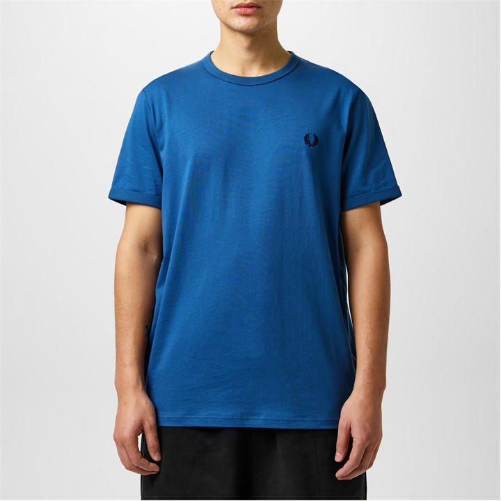 Fred Perry Men's Blue Ringer T-Shirt
