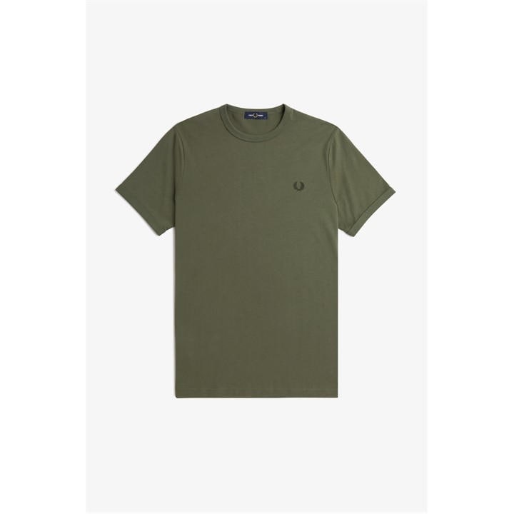 Fred Perry Ringer T-shirt In Green