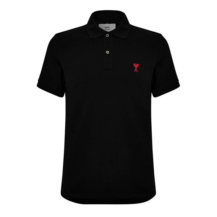 Ami Alexandre Mattiussi Ami Paris Ami De Coeur Black Oversize T Shirt