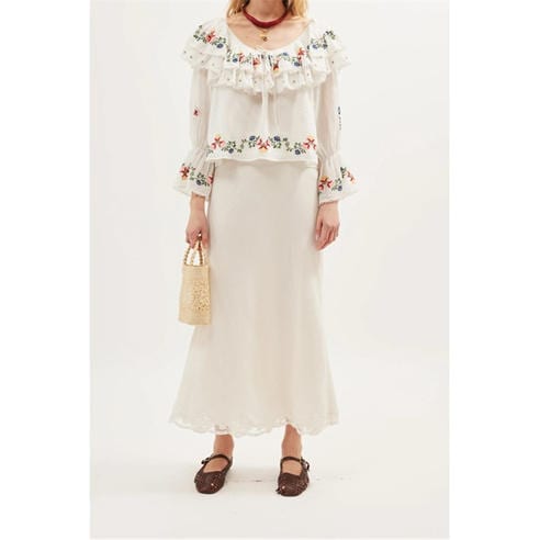 RIXO - Women's Maurine Long Sleeve Blouse