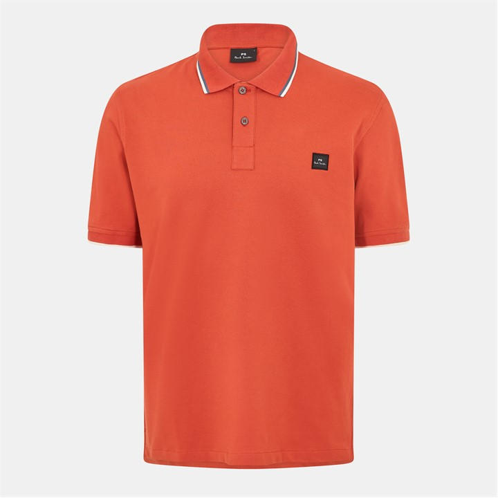 Ps Paul Smith Men's Orange Polo T-Shirt Large