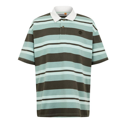 Timberland - Men's Striped Rugby Short Sleeve Polo Shirt