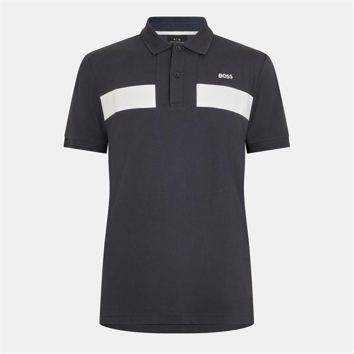 HUGO BOSS MEN'S HBG PAULE 2 POLO SHIRT WITH STRIPED DETAILING