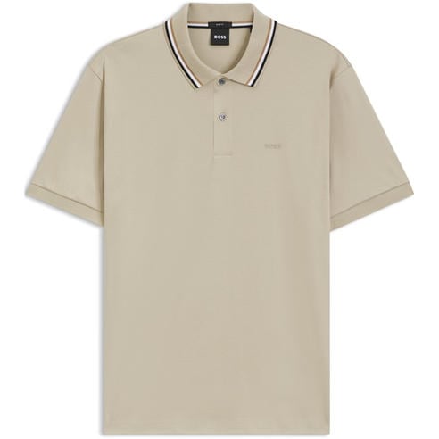 Boss - Mens BOSS BLACK Penrose Slim Fit Polo Shirt with Signature Tipped Collar