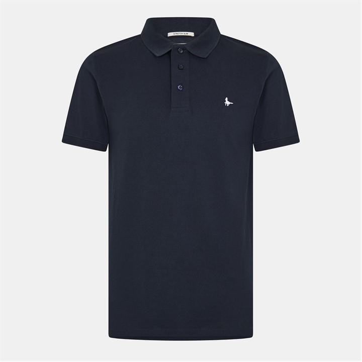 Jack Wills Men's Blue Eaton Stretch Polo Extra Small