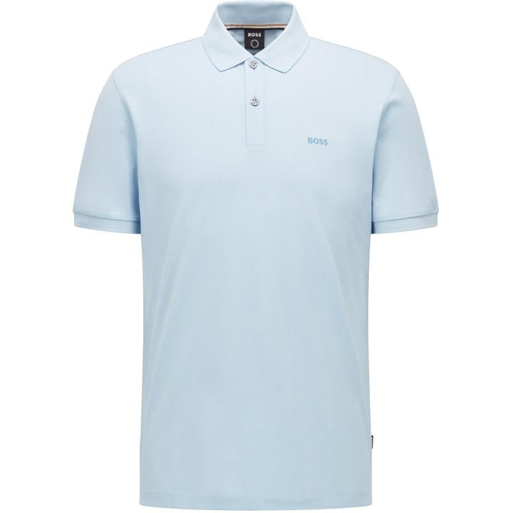 Boss Men's Blue Pallas Polo Shirt Medium