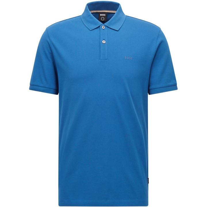 Boss Men's Blue Pallas Polo Shirt Large