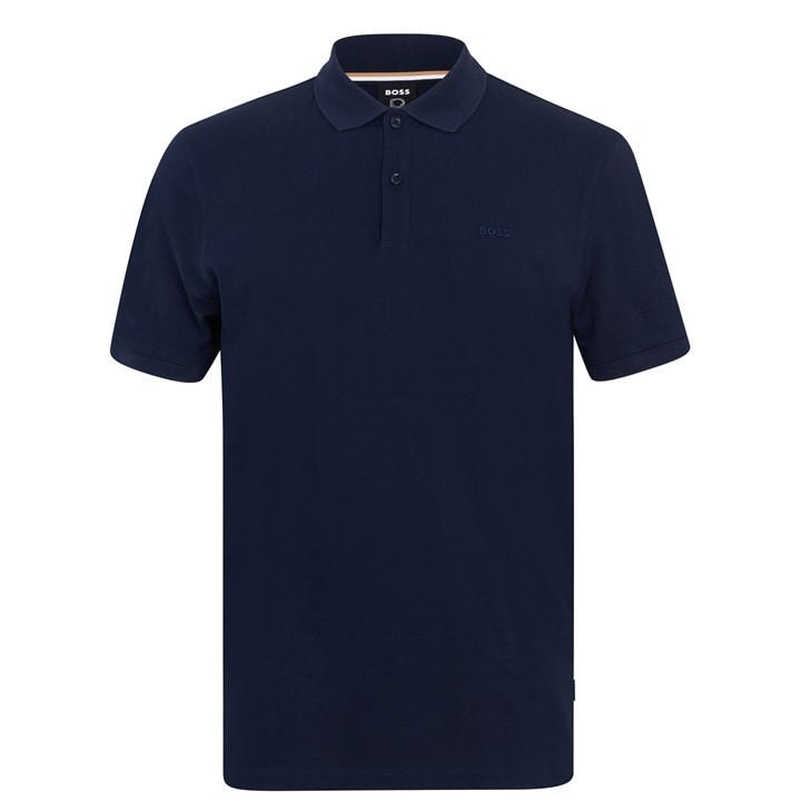 Boss Men's Blue Pallas Polo Shirt Medium