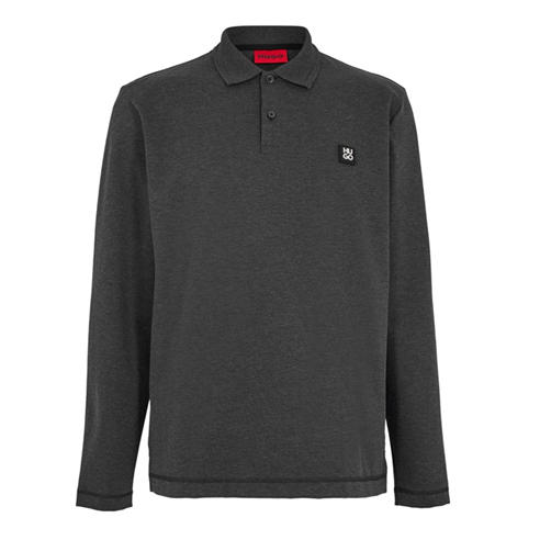 Hugo - Men's Dinote Red Long Sleeve Polo Shirt