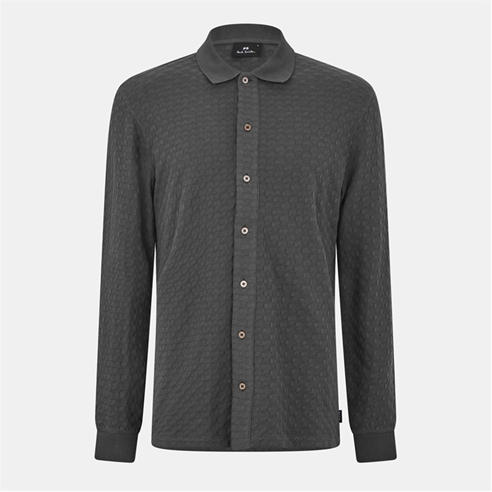 PS Paul Smith - Men's Button Waffle Long Sleeve Polo Shirt