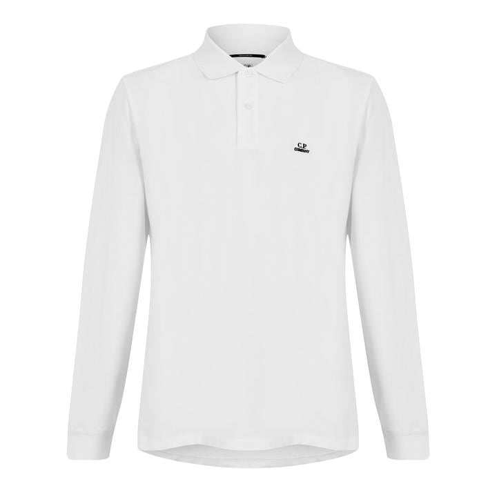 Cp Company Men's White Polo Shirt Large