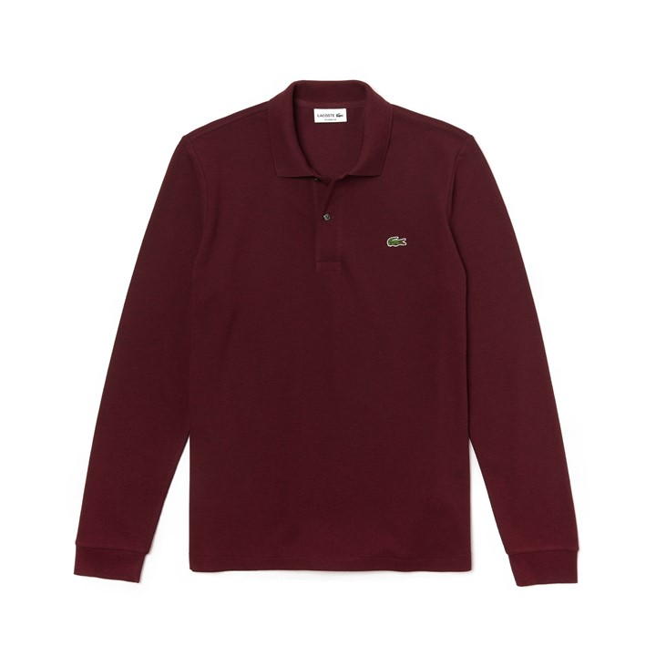 LACOSTE LACOSTE CROCODILE LONG SLEEVE POLO SHIRT MEN