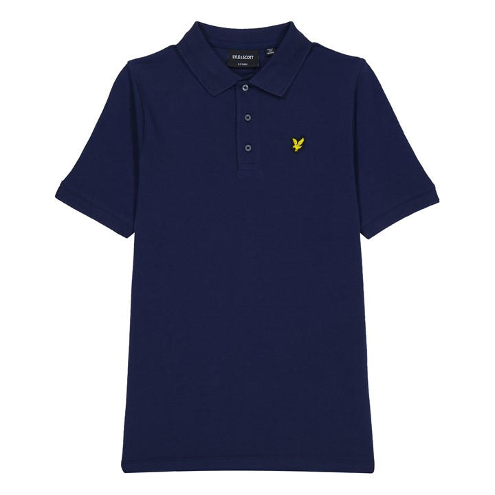 Lyle And Scott Unisex Kids Blue Polo Shirt Juniors Size 10