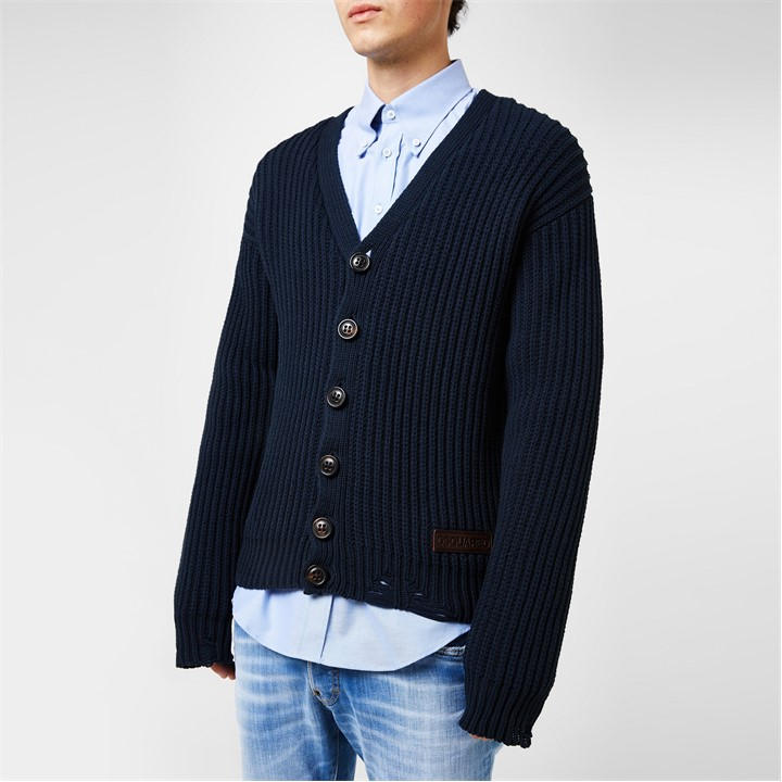 DSQUARED2 DSITRESSED KNIT CARDIGAN
