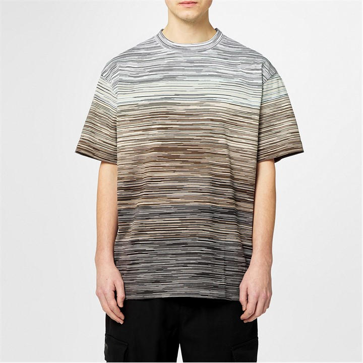 Missoni Space-dye Cotton T-shirt In Gray