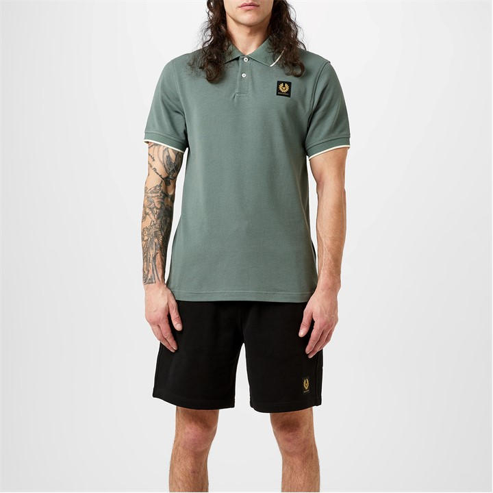 Belstaff Tipped Polo In Green