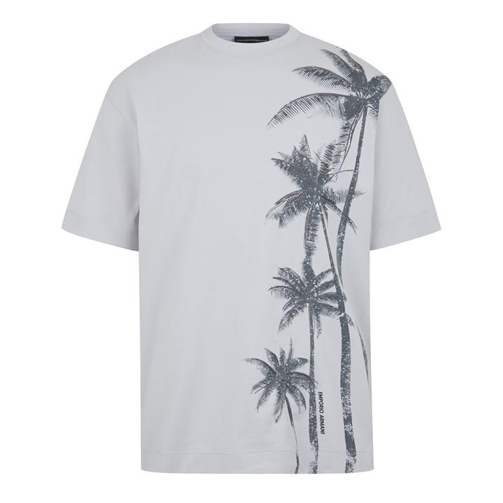 EMPORIO ARMANI ALM TREE EMBELLISHED T-SHIRT