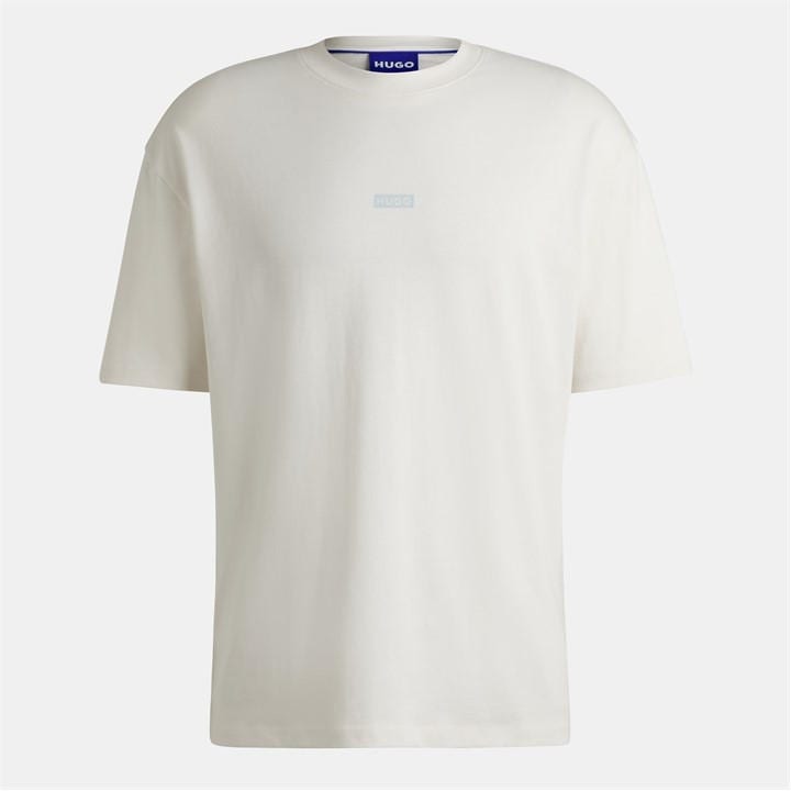 Hugo Men's White Regular Fit Logo Back T-Shirt Small