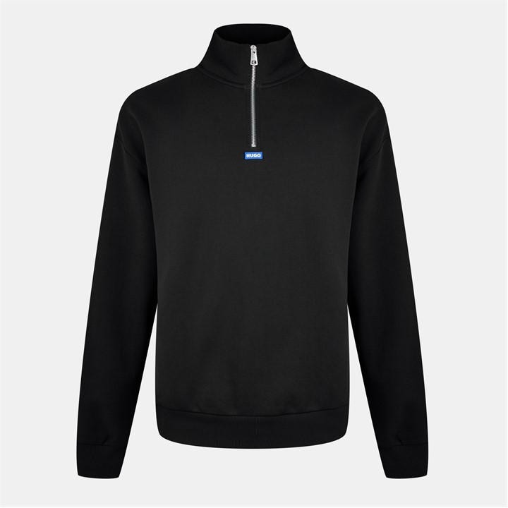HUGO BOSS MEN'S QUARTER-ZIP FLEECE TOP