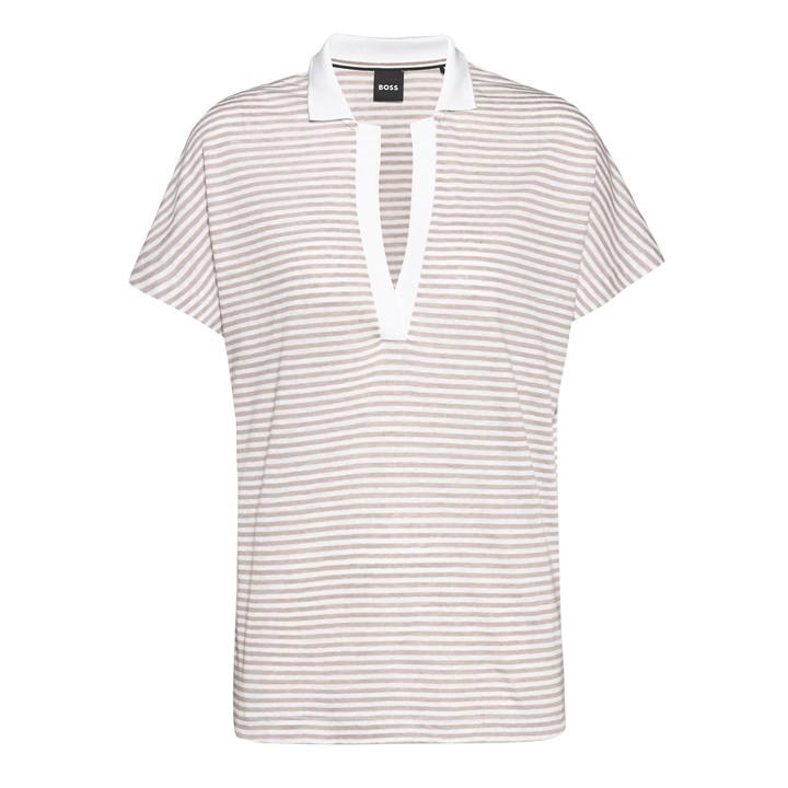 HUGO BOSS ENELINA STRIPED POLO TOP