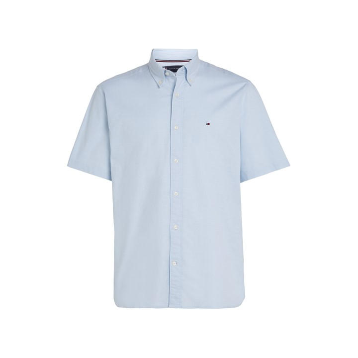 Tommy Hilfiger Men's Blue 1985 Flex Oxford Rf Shirt S/S 2XL