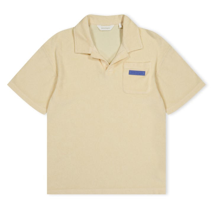 Palm Angels Boys Cream Towel Polo Shirt Juniors