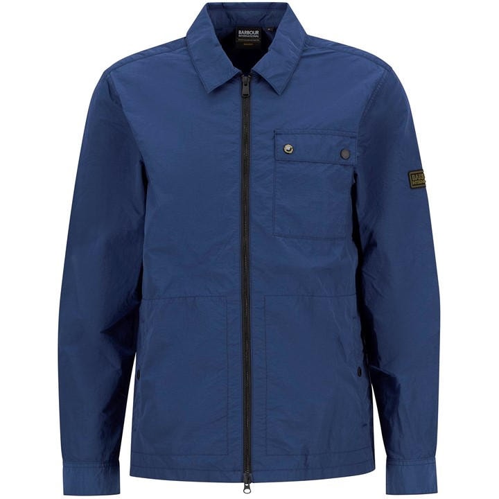 Barbour International Men's Blue Inline Zip-Through Overshirt