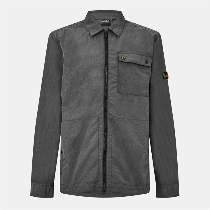 Barbour International Men's Grey Overshirt Large