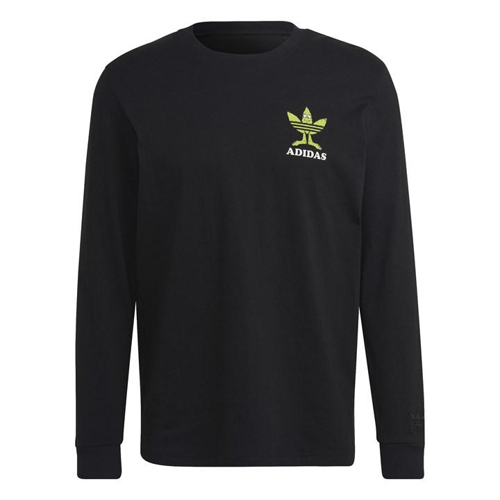 Adidas Originals Men's Black Adidas Fun Ls - Extra Small