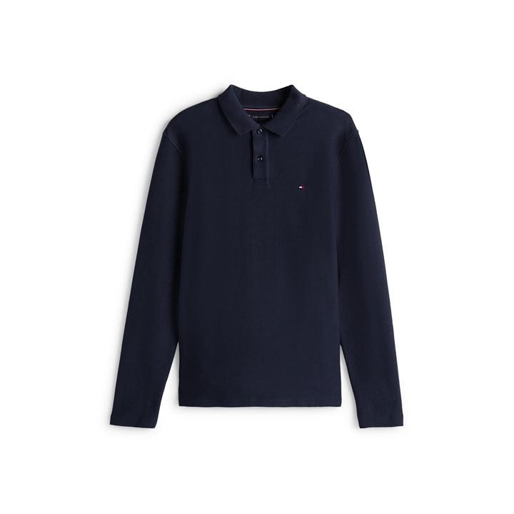 Tommy Hilfiger Men's Blue Tommy Herring Lspolo Sn54 Large