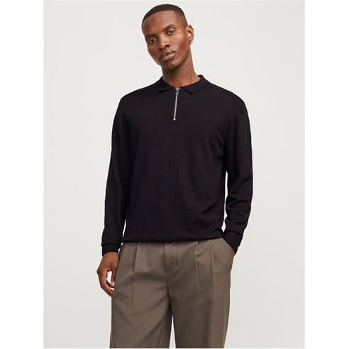 Jack and Jones - Emil Half Zip Knitted Polo Mens
