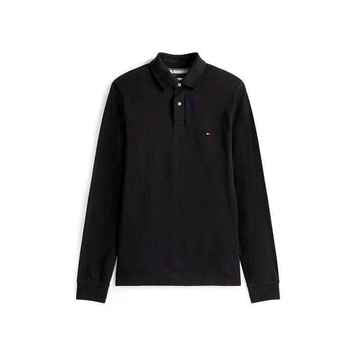 Tommy Hilfiger Men's Black 1985 Long Sleeve Polo Shirt