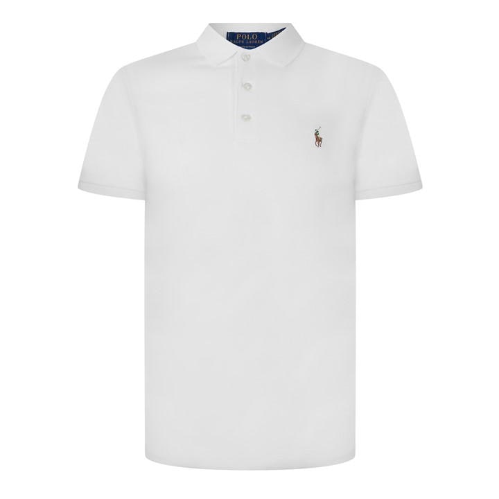 Polo Ralph Lauren Olo Ralph Lauren Slim Fit Pima Polo Shirt In White