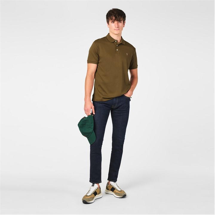 Nature Brown - POLO RALPH LAUREN - Men's Slim Fit Short Sleeve Polo Shirt