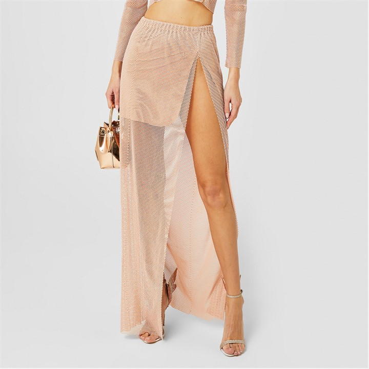 Santa Crystal Maxi Skirt