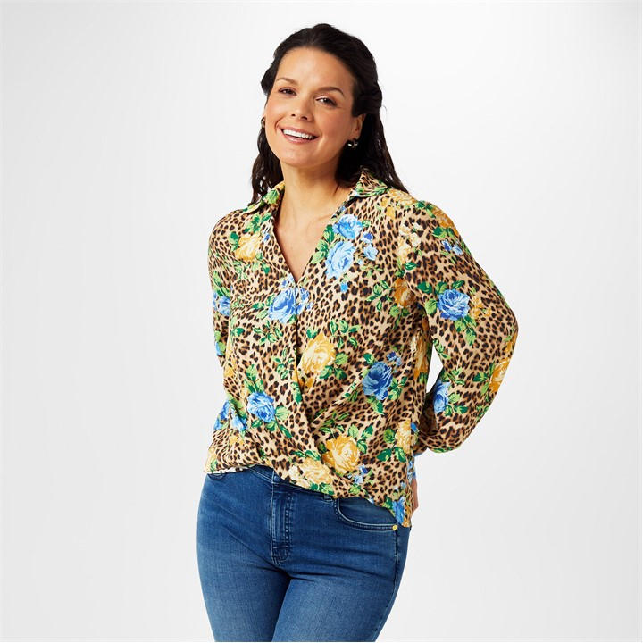 BIBA BIBA WRAP FRONT SHIRT