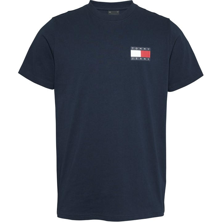 Tommy Jeans Men's Blue Tjm Slim Essential Flag Tee Ext 3XL