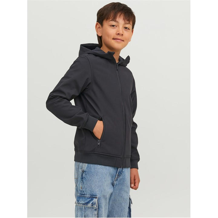 Jack And Jones Boys Black Softshell Jacket Juniors Size 9