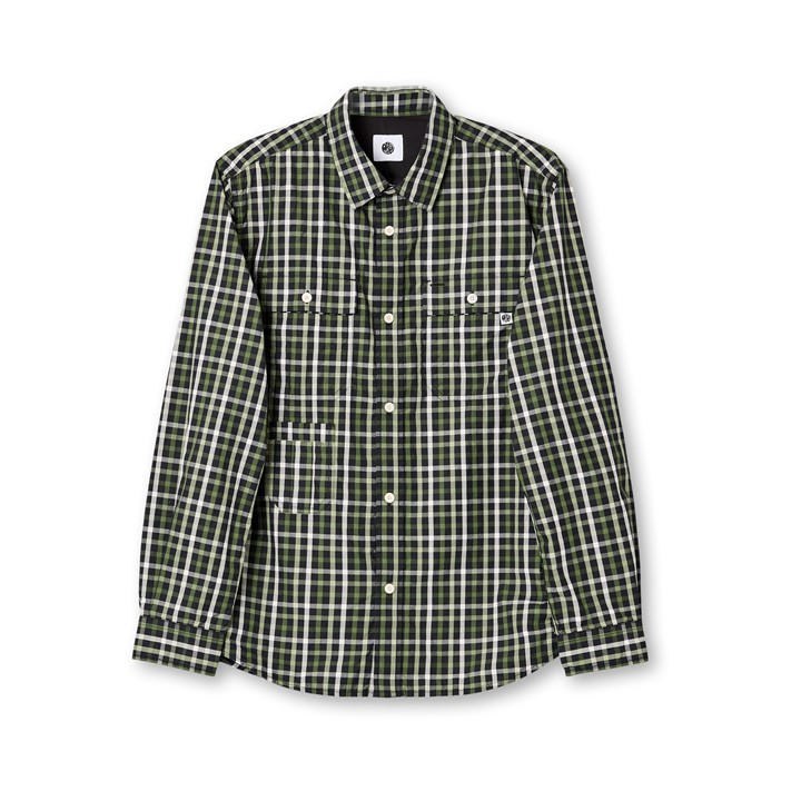 Pretty Green Men's Black Pelton Check Shirt Extra Large