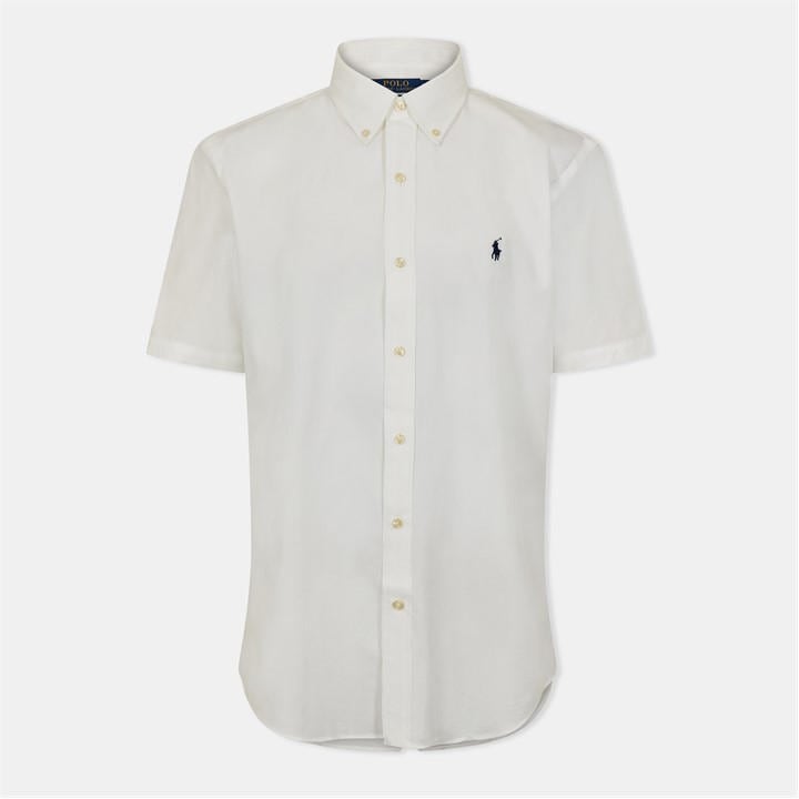 Polo Ralph Lauren Men's White Poplin Short Sleeve Shirt 2XL