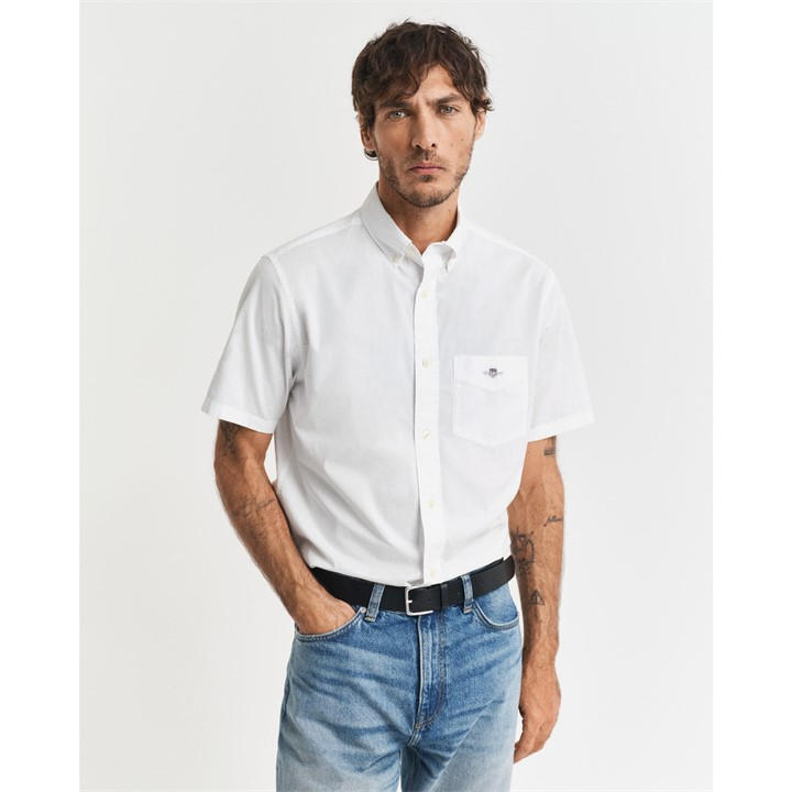 GANT REGULAR FIT CLASSIC POPLIN SHORT SLEEVE SHIR
