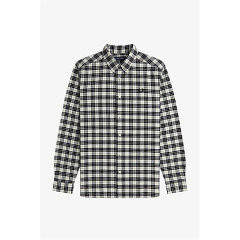 Fred Perry - Men's Tartan Long Sleeve Oxford Shirt