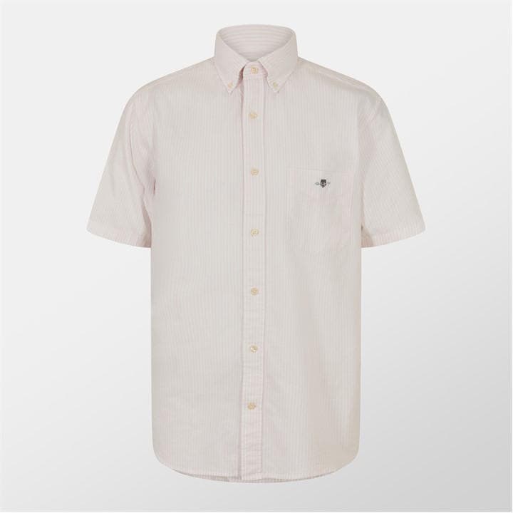 GANT REGULAR FIT STRIPED CLASSIC OXFORD SHORT SLEEVE SHIR