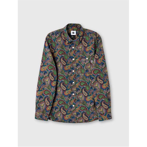 Pretty Green - Men's House Paisley Long-Sleeve Patterned Shirt