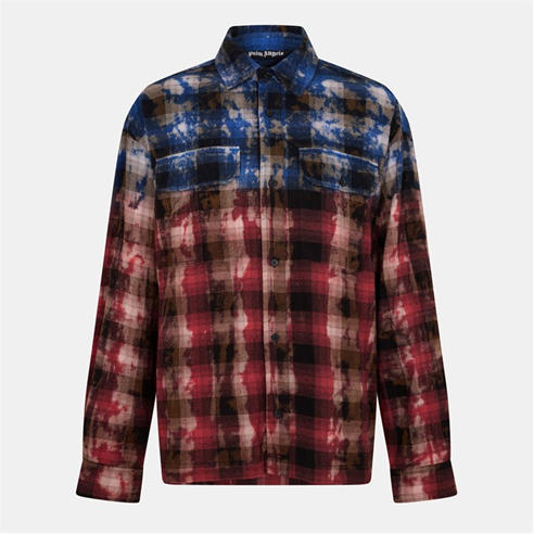 PALM ANGELS - Men's Curve Long Sleeve Patterned Relaxed Fit Shirt